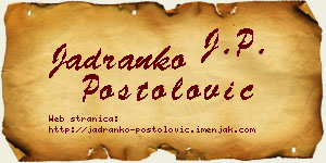 Jadranko Postolović vizit kartica